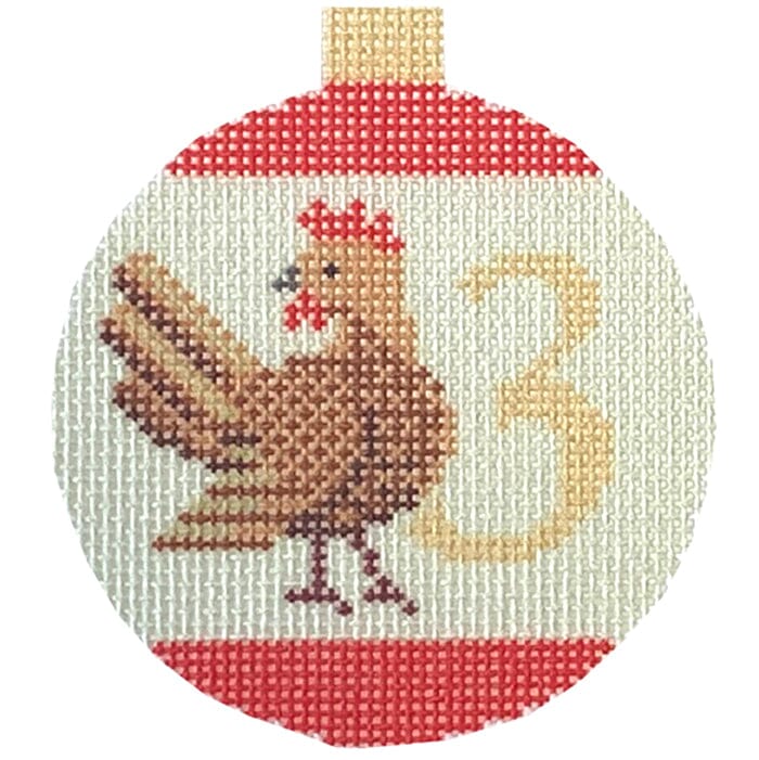 12 Days Baubles - 3 French Hens
