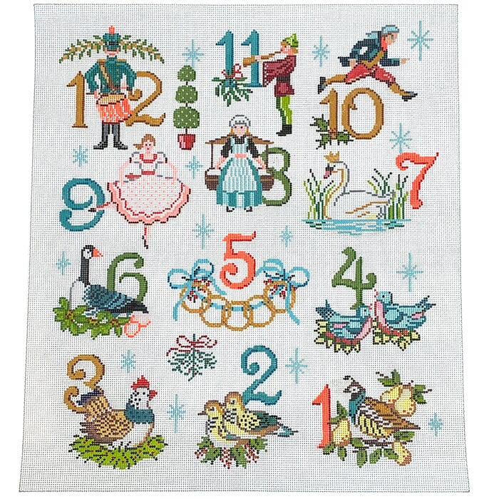 12 Days of Christmas 16x18