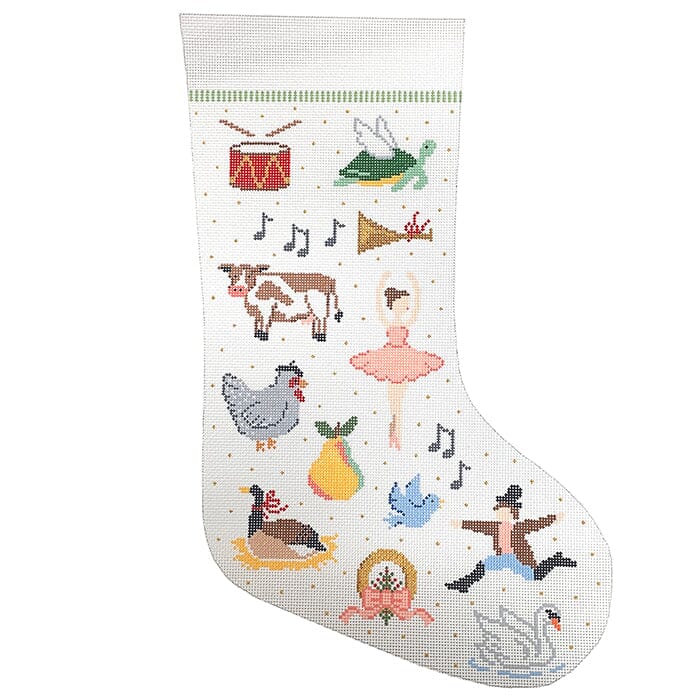 12 Days Stocking on White