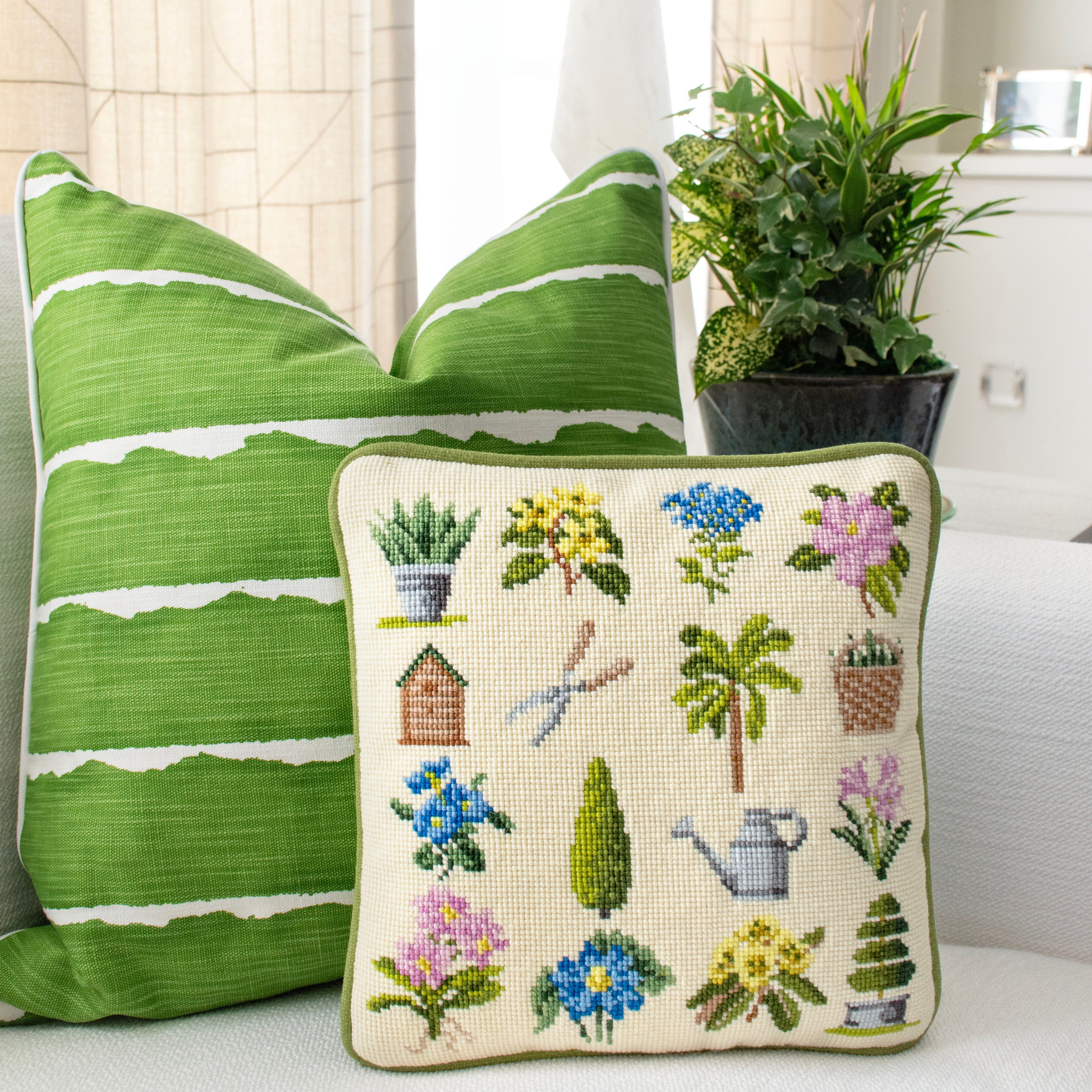 12" Garden Sampler - Classic Garden Needlepoint Kit - Image 2