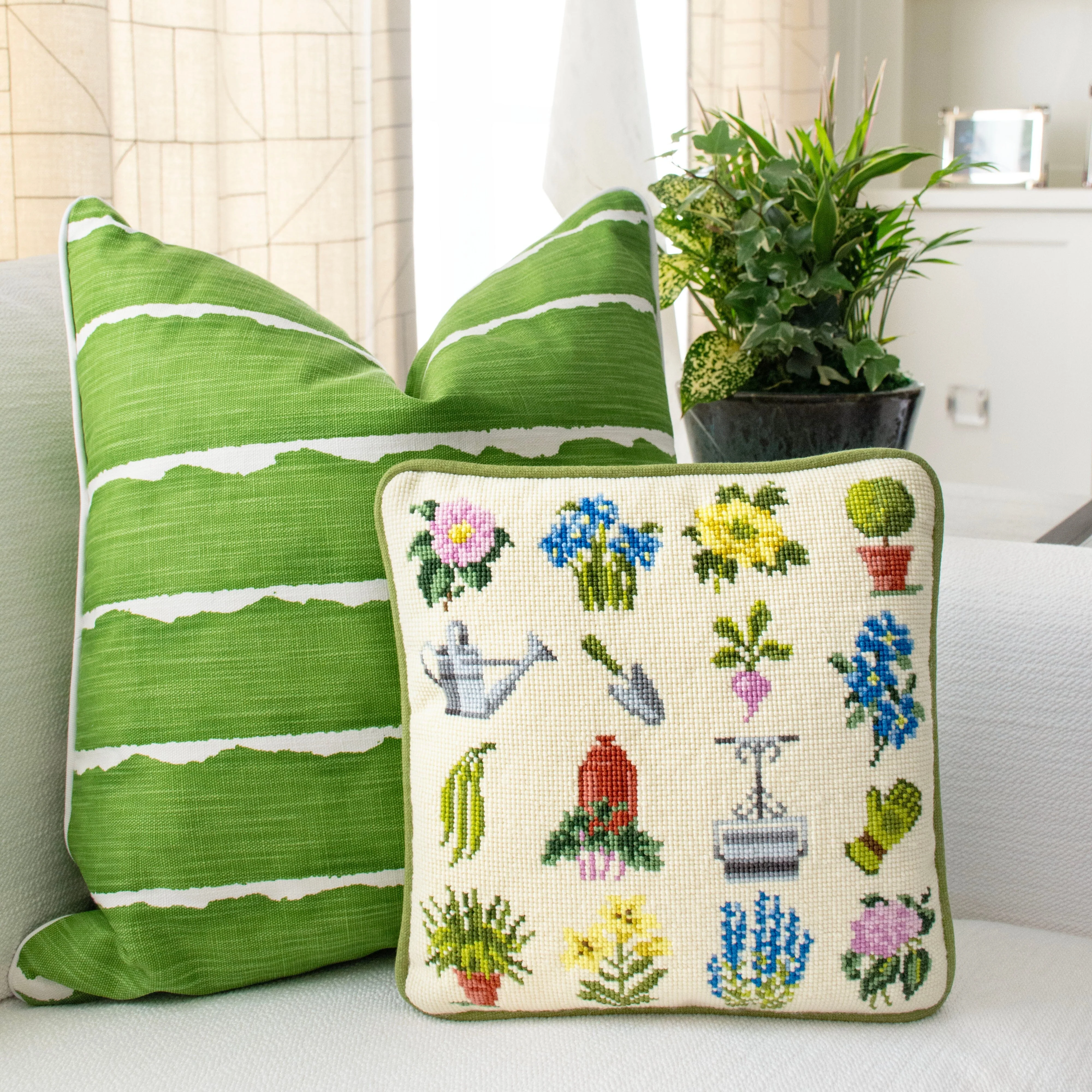 12" Garden Sampler - Potager Garden Needlepoint Kit - Image 2