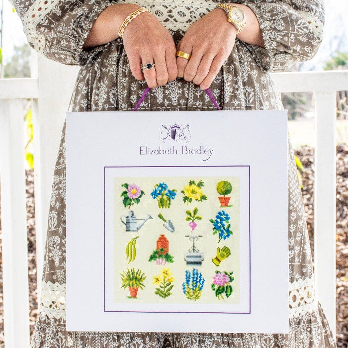 12" Garden Sampler - Potager Garden Needlepoint Kit - Image 3
