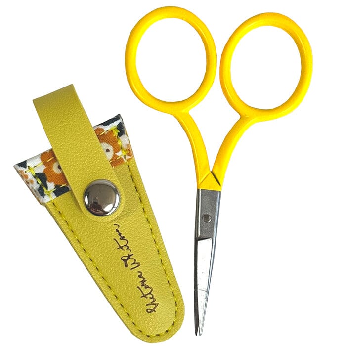 3.5" Yellow Scissors with Yellow Daisy Sheath