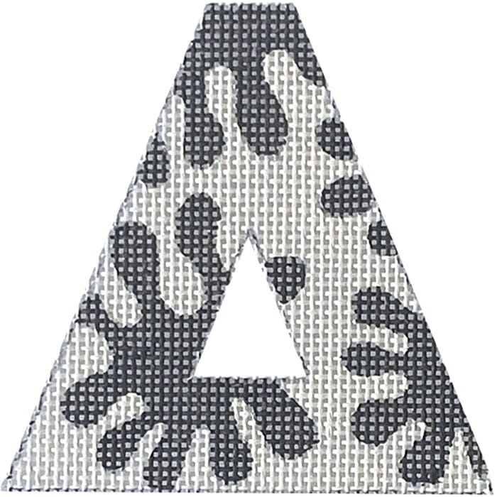 4" Greek Letter - Delta - Black Flowers