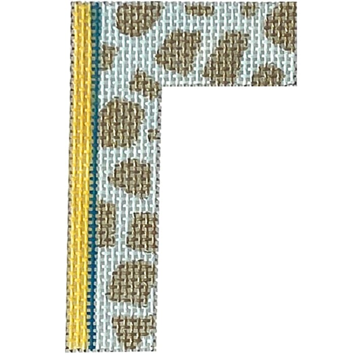 4" Greek Letter - Gamma - Light Blue and Yellow