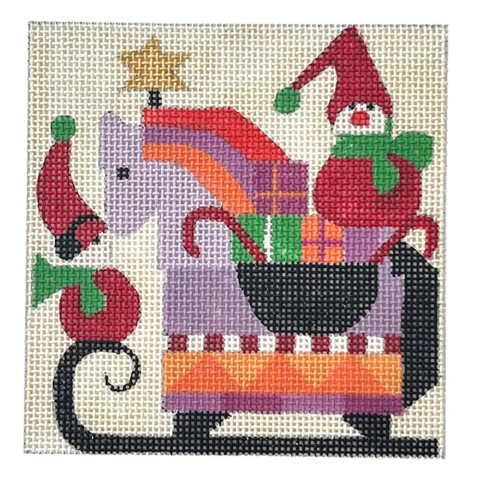 Wooden Horse Sled 4" Square