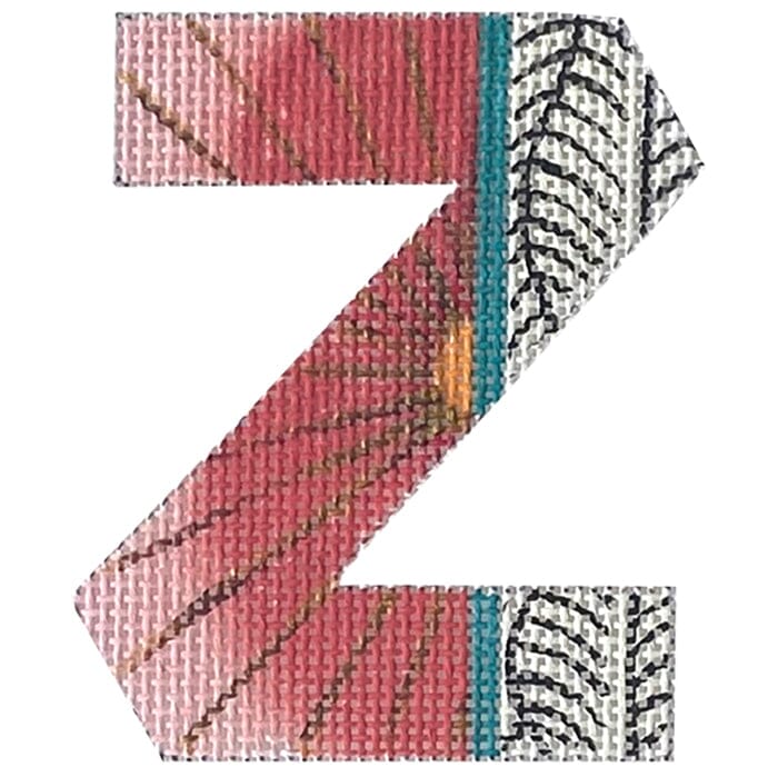 4" Letter Z - Pink, Black and White