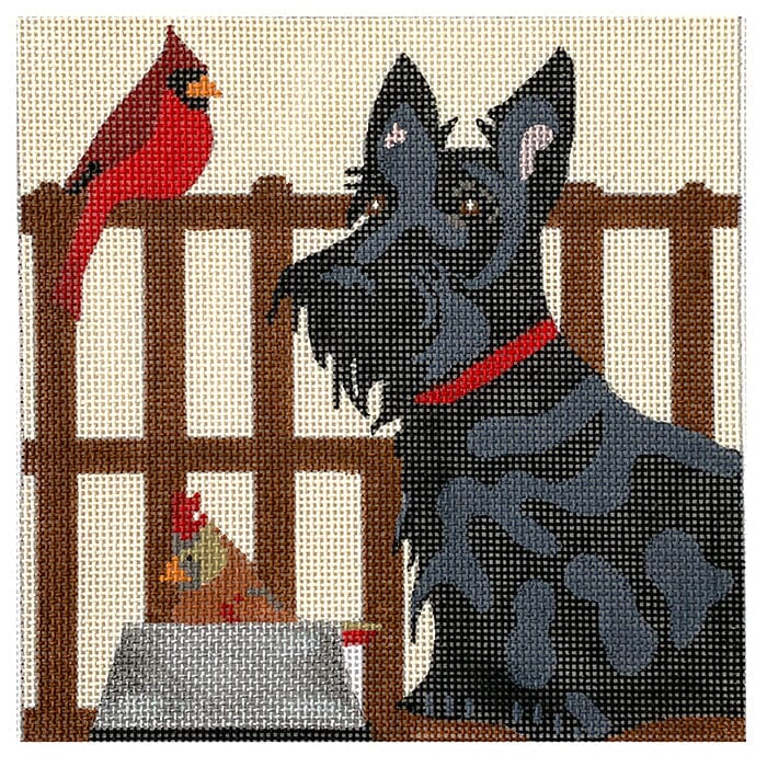 6 inch Scottie with Birds