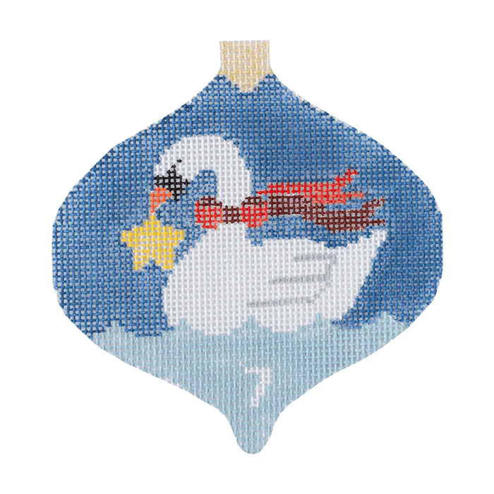 7 Swans Swimming Bauble w/Stitch Guide - 12 Days of Christmas