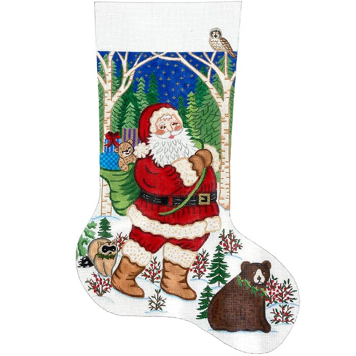 7287 Woodland Santa Stocking on 13