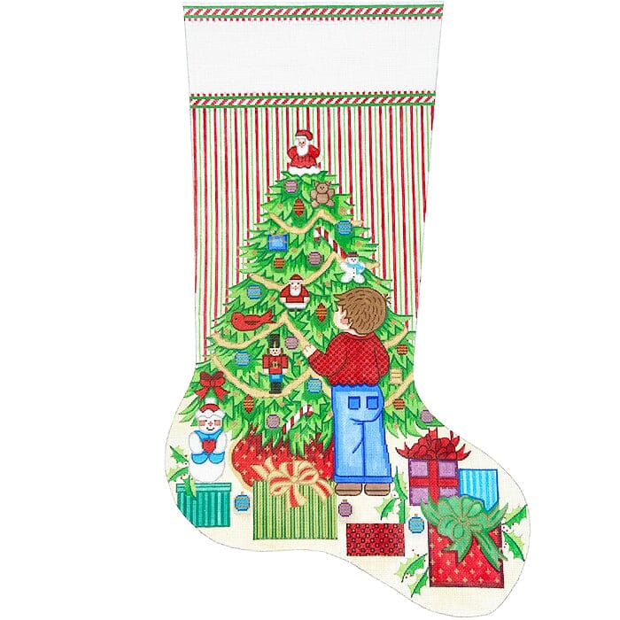 7320 Boys Christmas Tree Stocking on 18