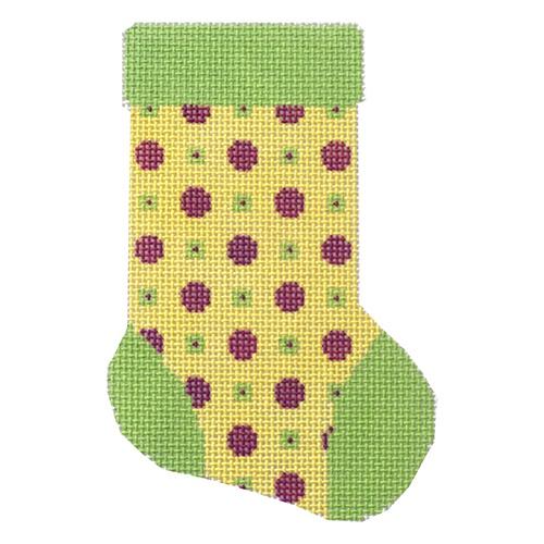 Green Purple Mini Sock