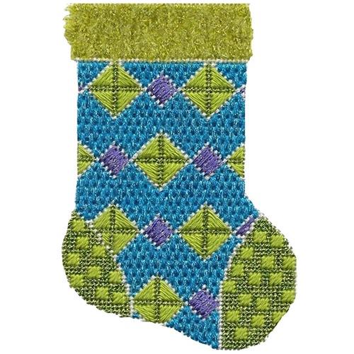 Green & Turquoise Mini Sock