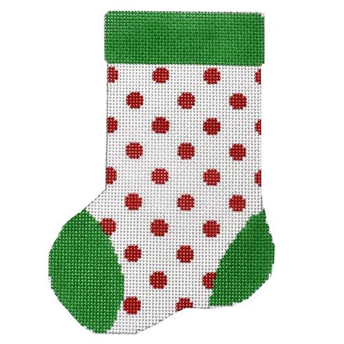 Mini Sock Red Dot with Stitch Guide