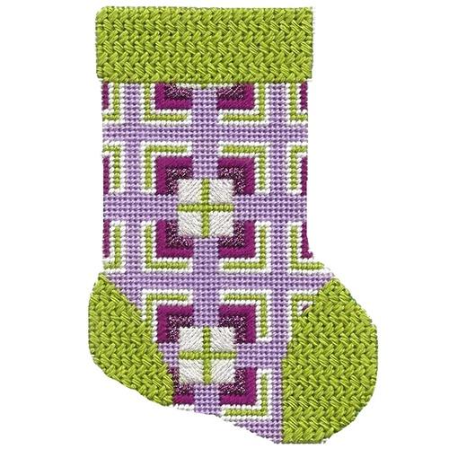 Purple & Green Mini Sock