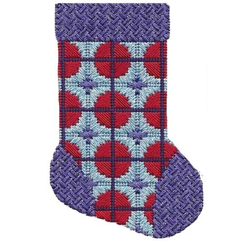 Purple, Red, & Light Blue Mini Sock