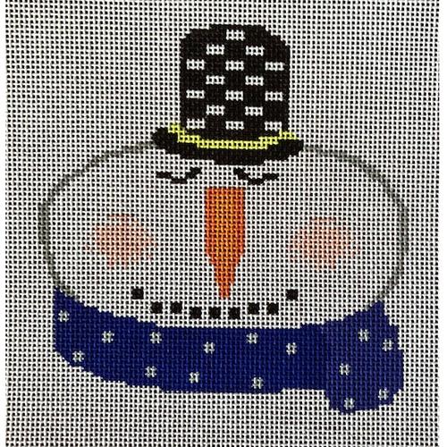 Snowman Blue Scarf with Dots