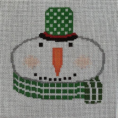 Snowman Green White Check