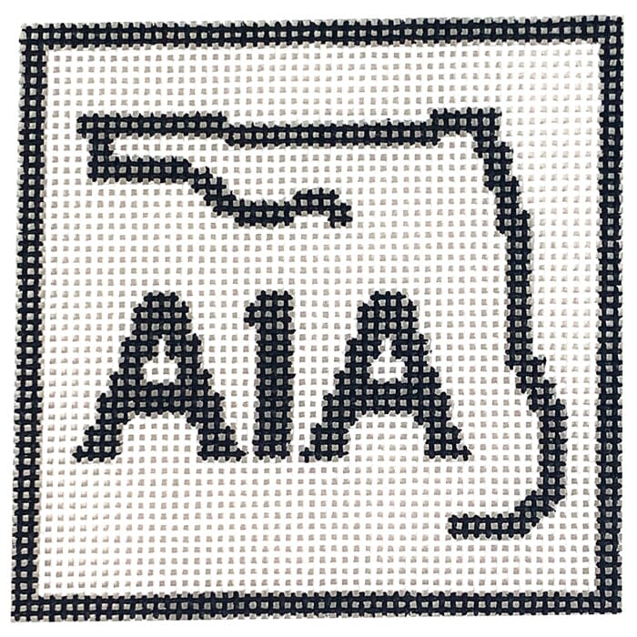 A1A Road Sign Coaster - White
