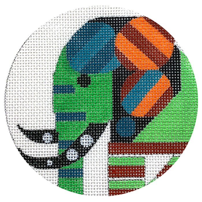 Abstract Green Elephant Ornament