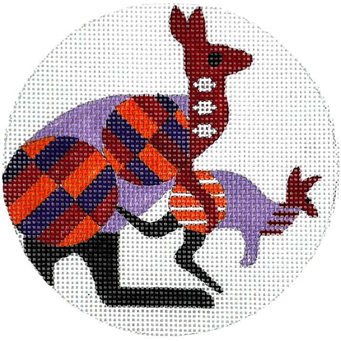 Abstract Kangaroo & Joey Ornament