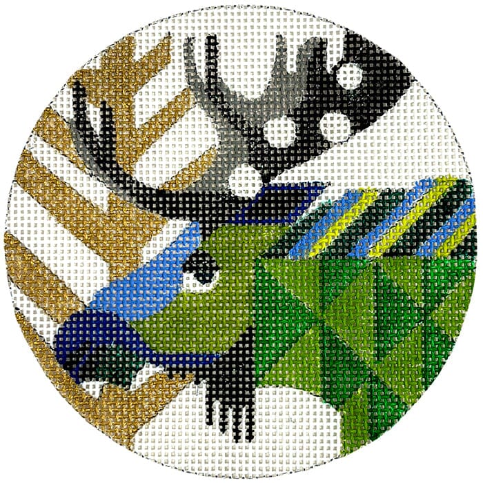 Abstract Moose Ornament