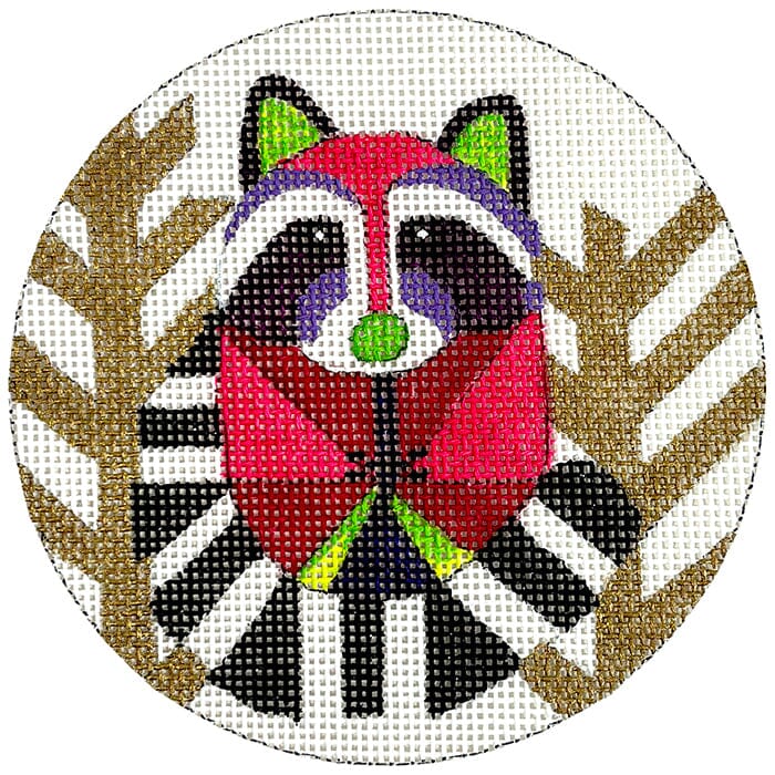 Abstract Raccoon Ornament