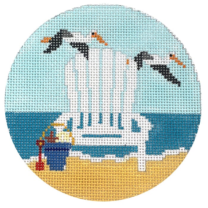 Adirondack Chair with Pelicans Round