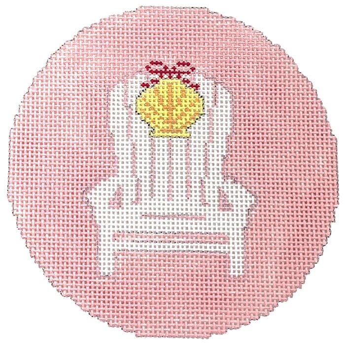 Adirondack Chair with Shell on Pink Round