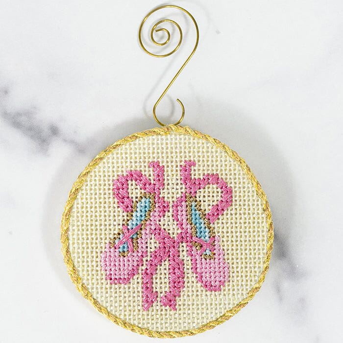 Advent Ornaments - Ballet Slippers with Stitch Guide