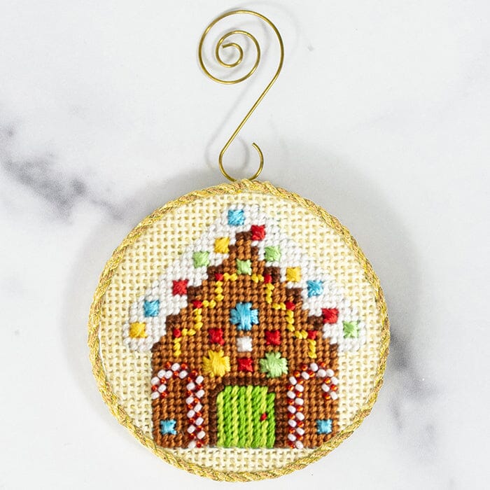 Advent Ornaments - Gingerbread House with Stitch Guide