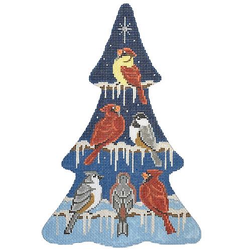 Birds Christmas Tree Shape
