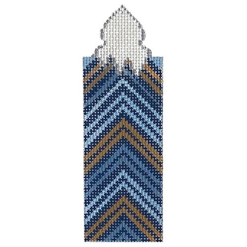 Blue & Gold Stripes Candle