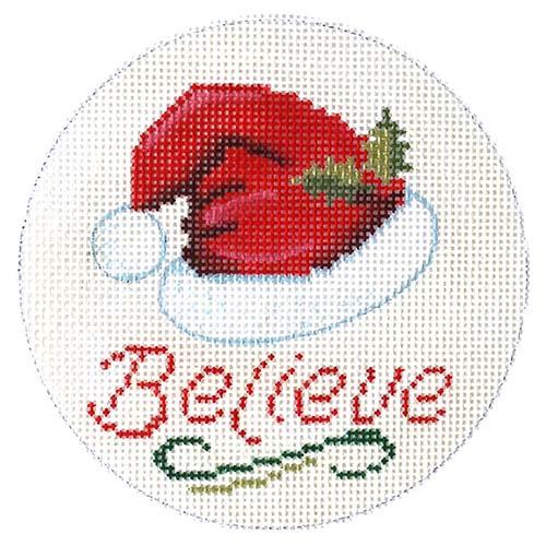 Believe Santa Hat 4" Round