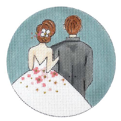 Bride and Groom 4" Round