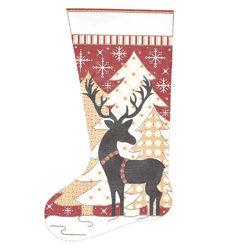 Reindeer and Trees Stocking