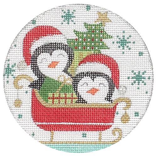 Penguins in Sled