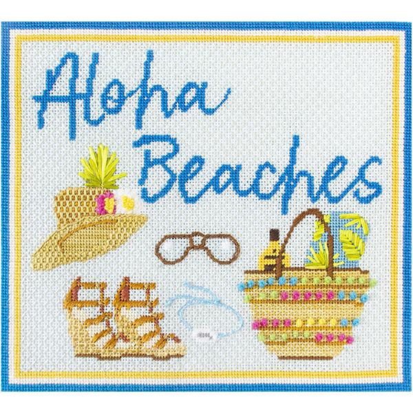 Aloha Beaches Canvas with Stitch Guide