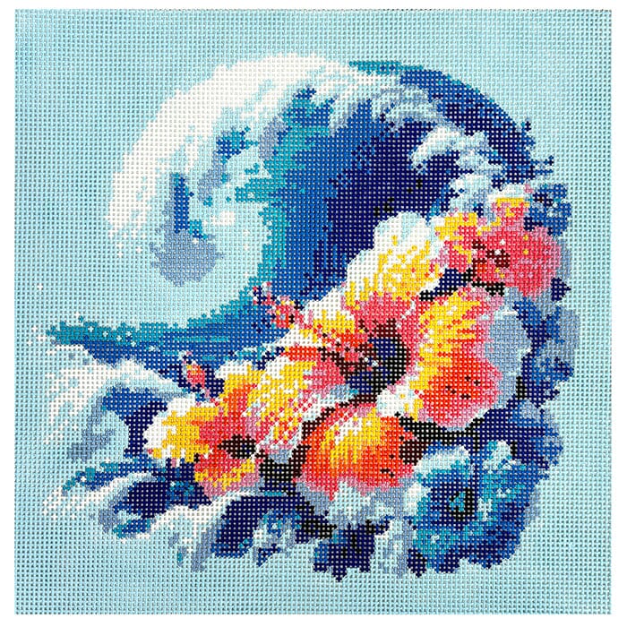 Aloha Hibiscus Wave 10x10