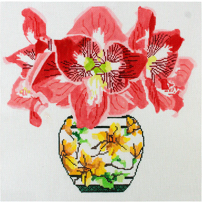 Amaryllis in Japanese Vase