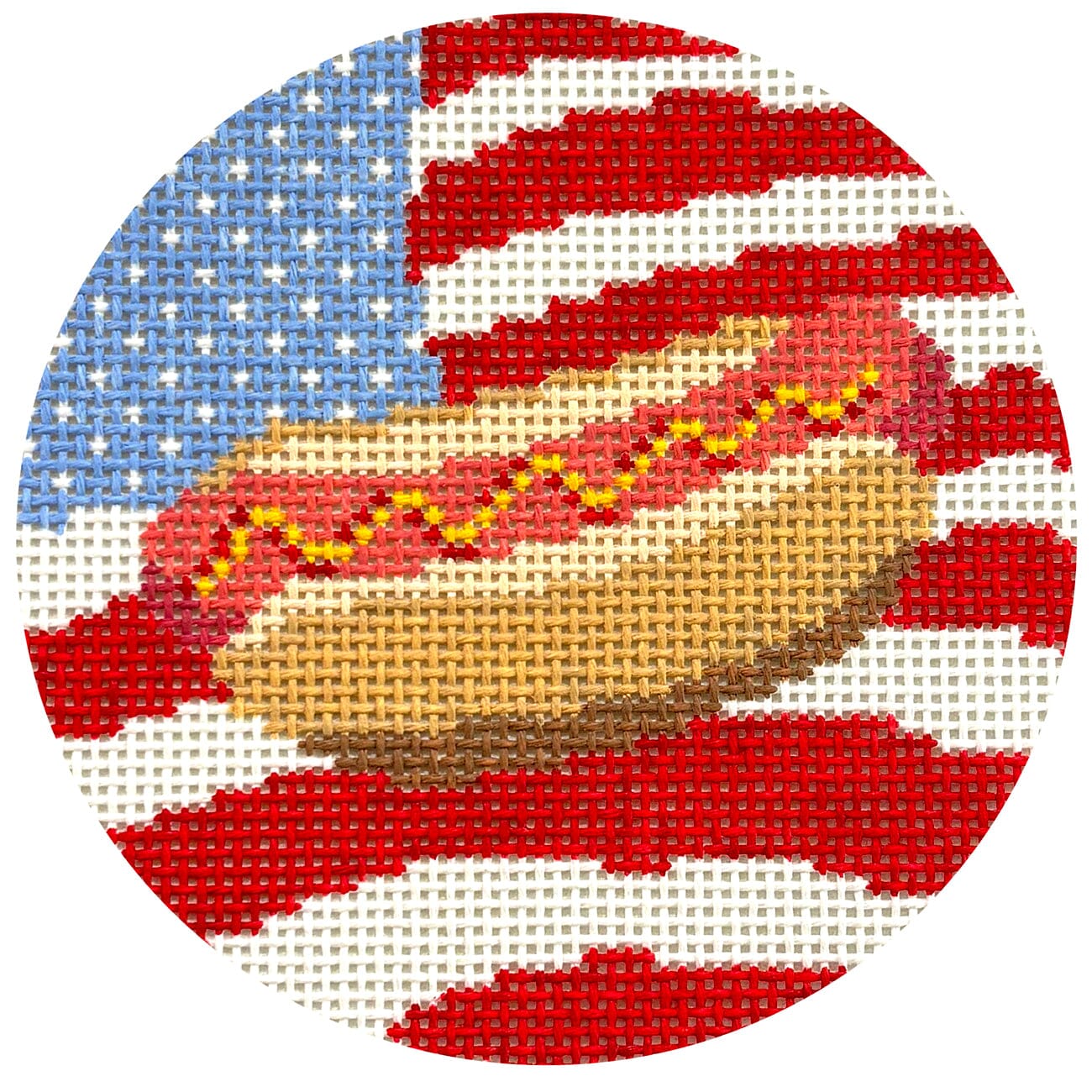 American Flag Hot Dog Round