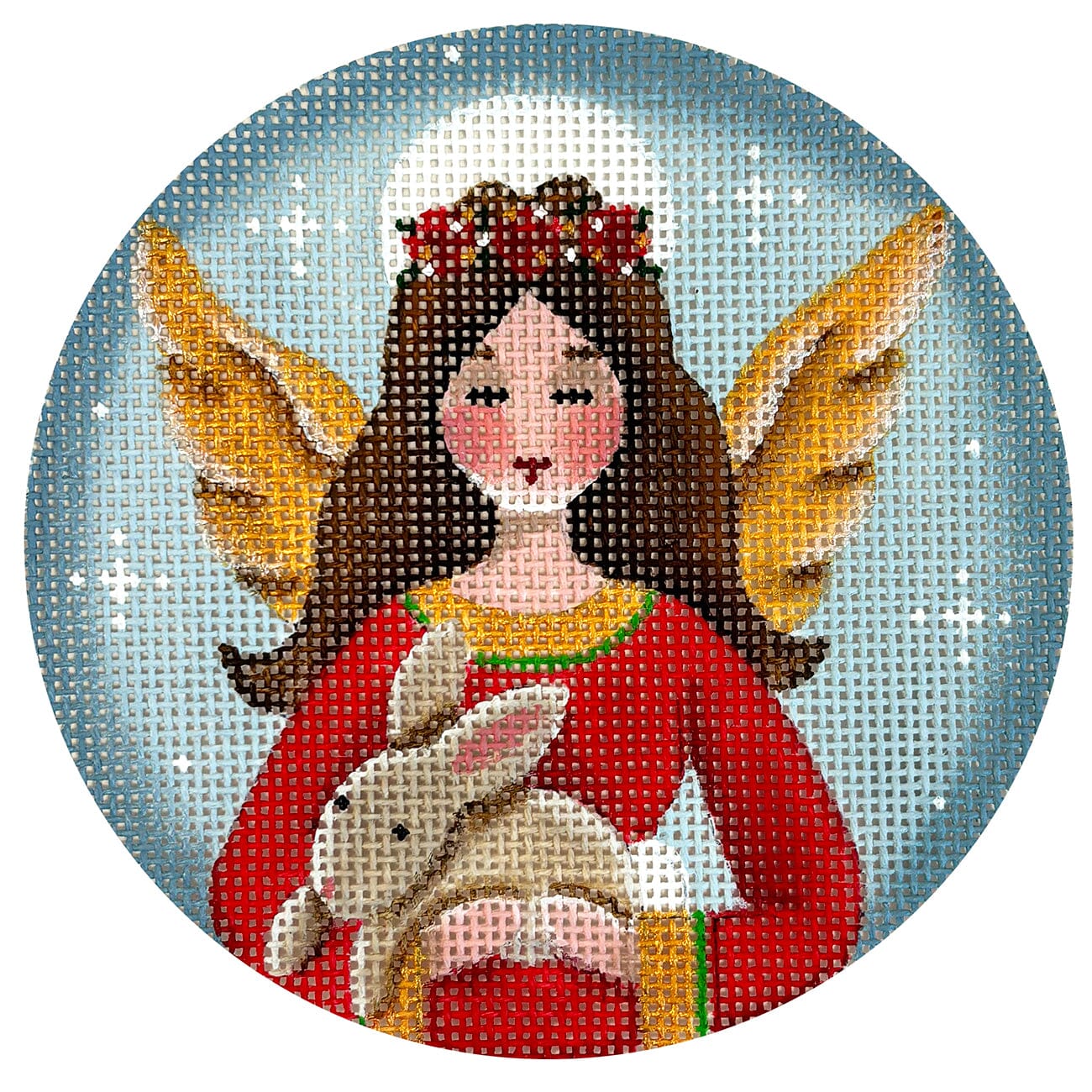 Angel with Bunny Round