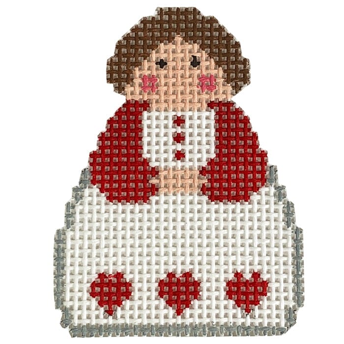 Angel with Red Hearts Ornament
