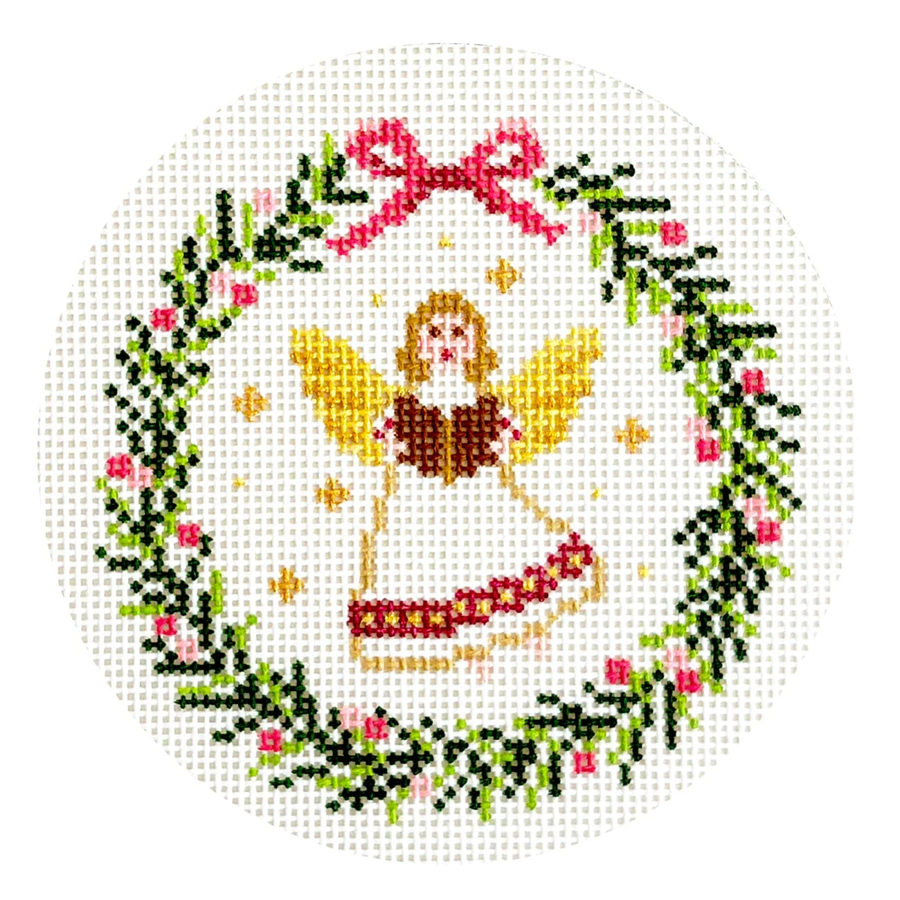 Angel with Songbook Wreath Round