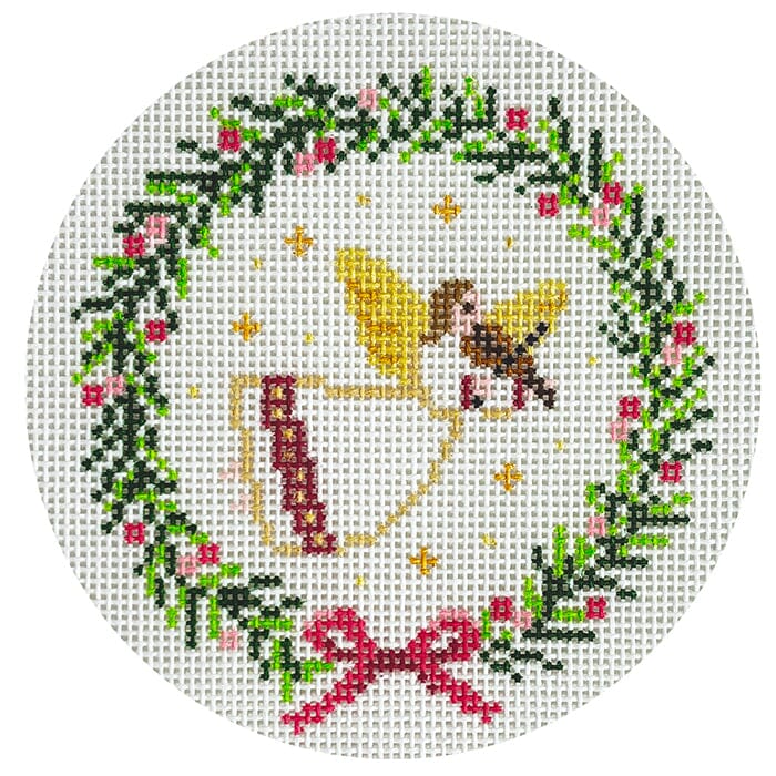 Angel with Violin Wreath Round