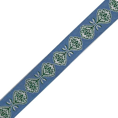 Green Flowers Guitar Strap