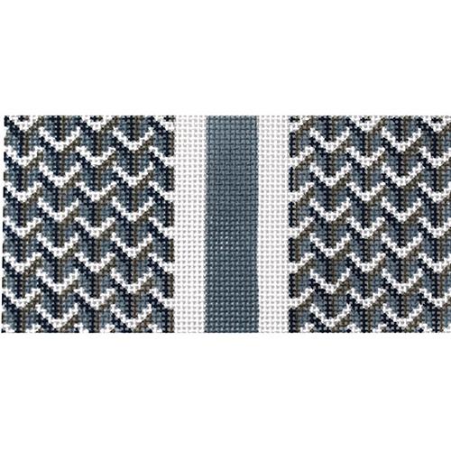 Y Pattern Eyeglass Case Single - Blue