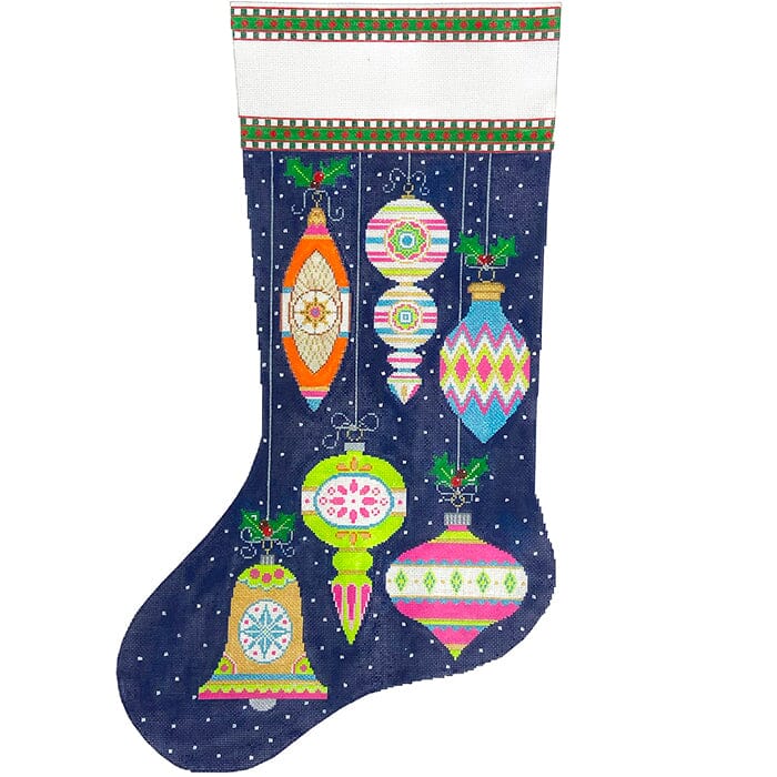 Antique Ornaments Stocking - Jewel Colors