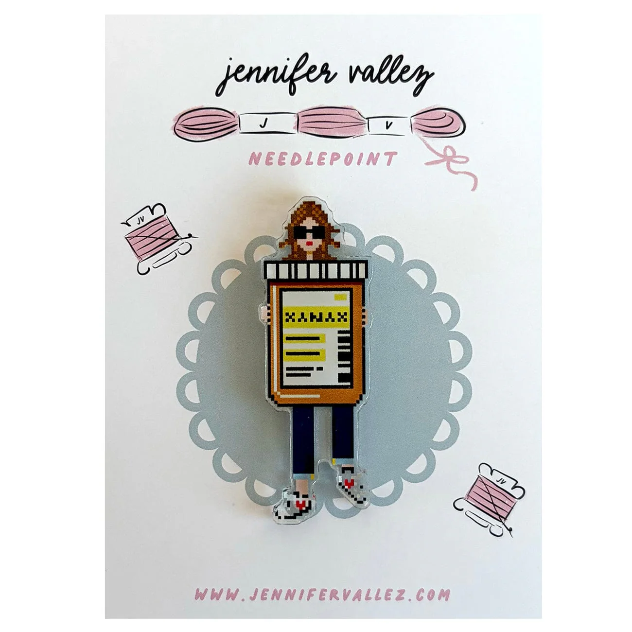 Anxiety Girl Acrylic Needle Minder