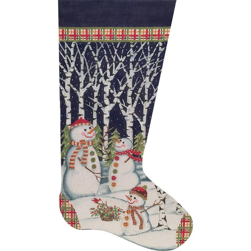 Snowmen in Trees Stocking